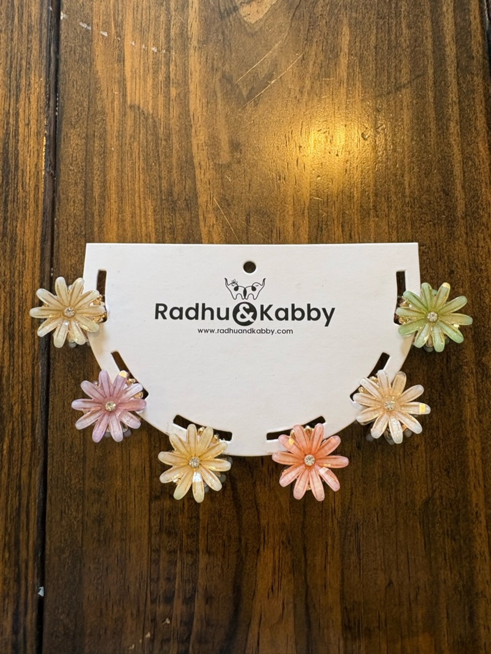 Pastel Daisy Hair Clips - Multicolor Set
